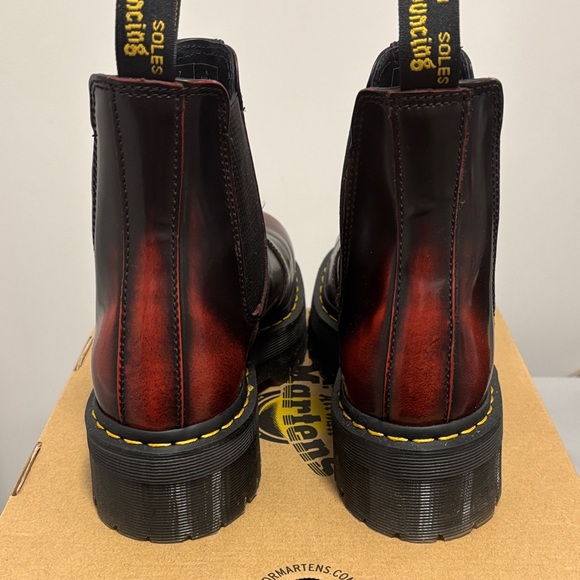 Dr. Martens Cherry Red Quad Boots 2976 Quad - Picture 4 of 7
